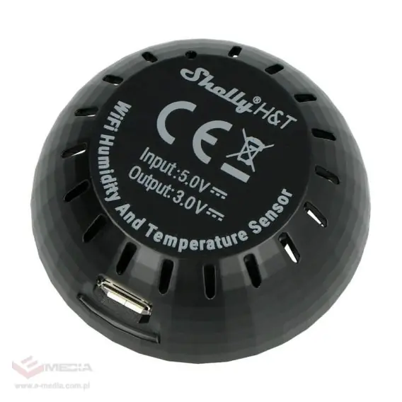 Adapter USB do czujnika temperatury Shelly H&T (czarny) Szybka dostawa